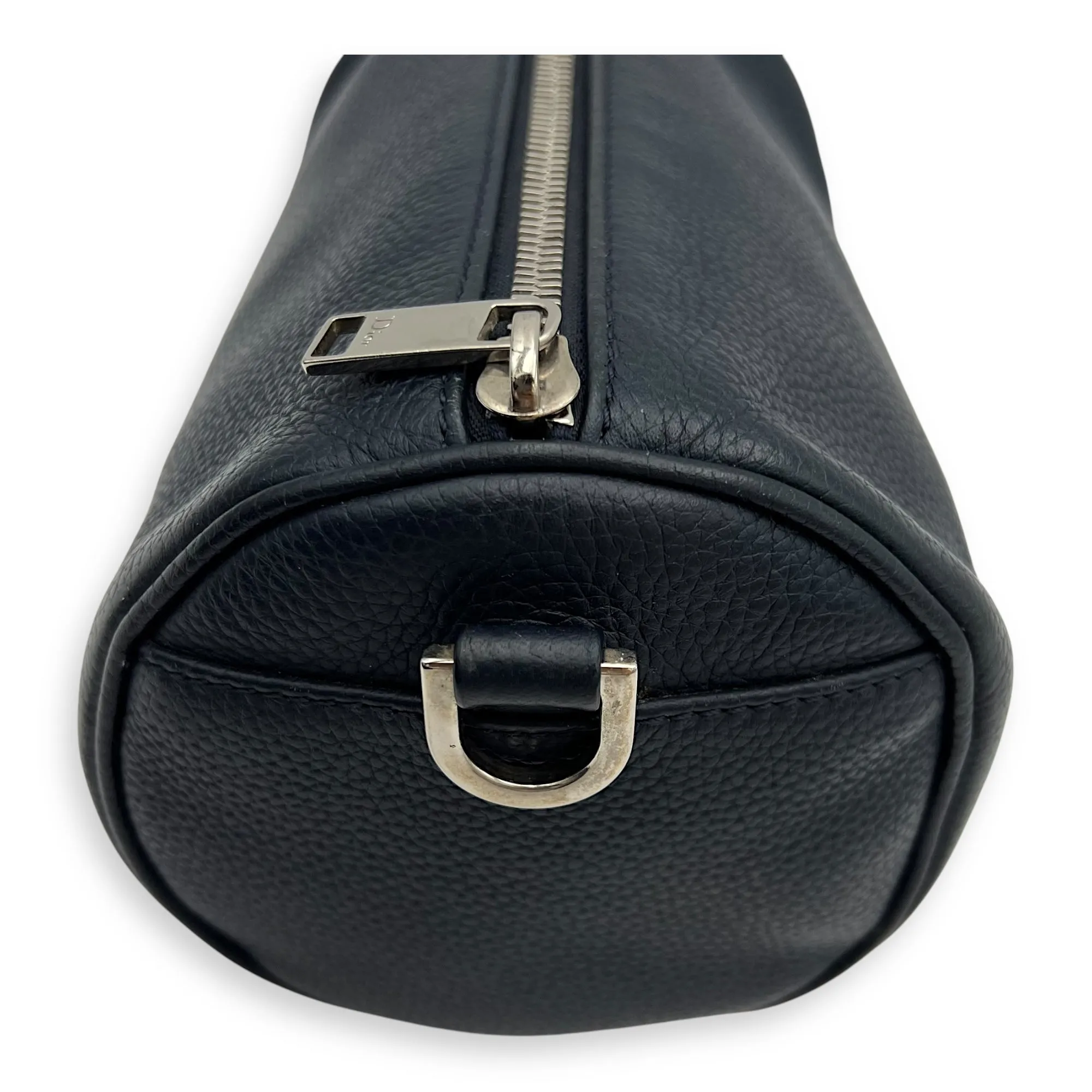 Roller Blue Crossbody Bag in Calfskin, Silver hardware