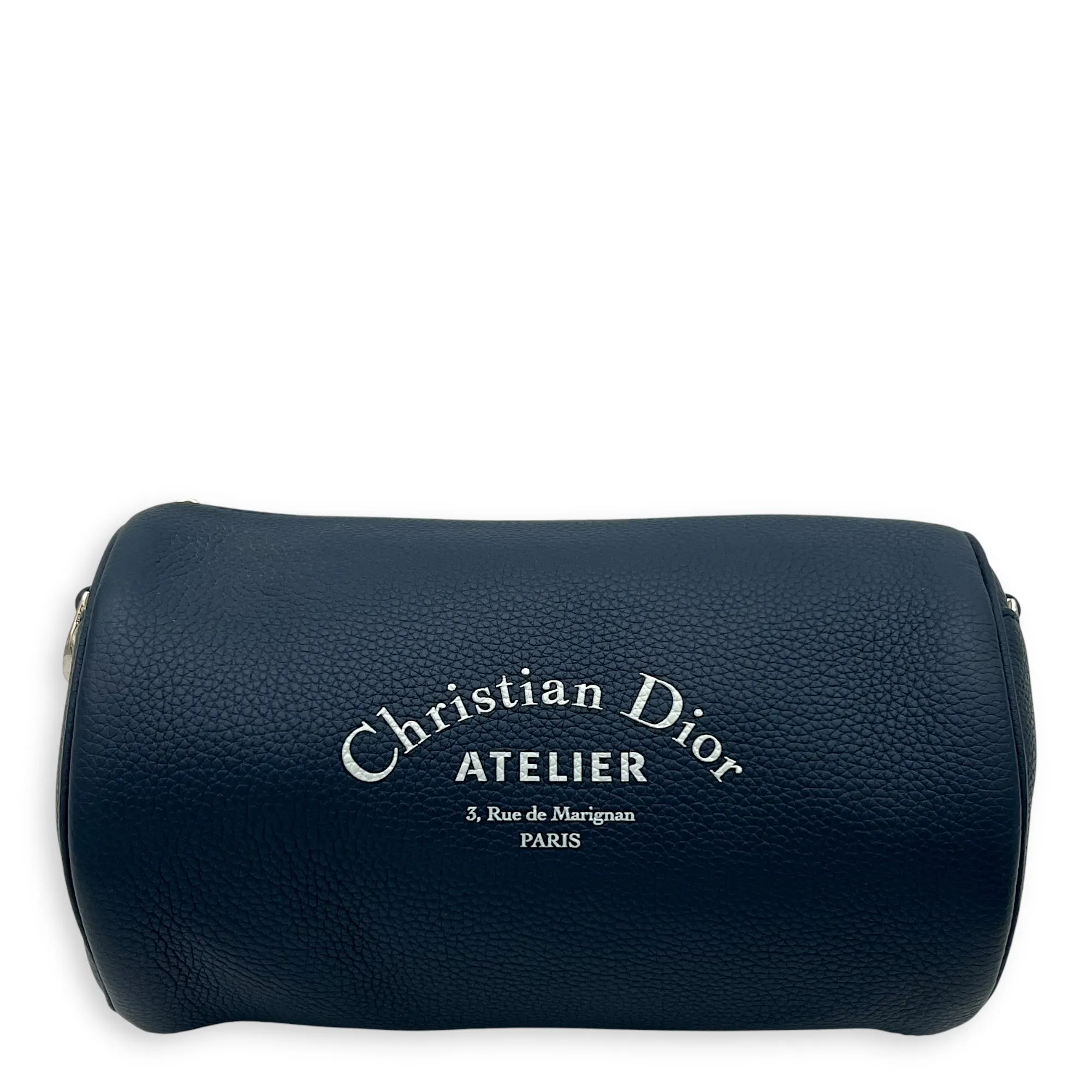 Roller Crossbody Bag Blue in Calfskin, Silver hardware