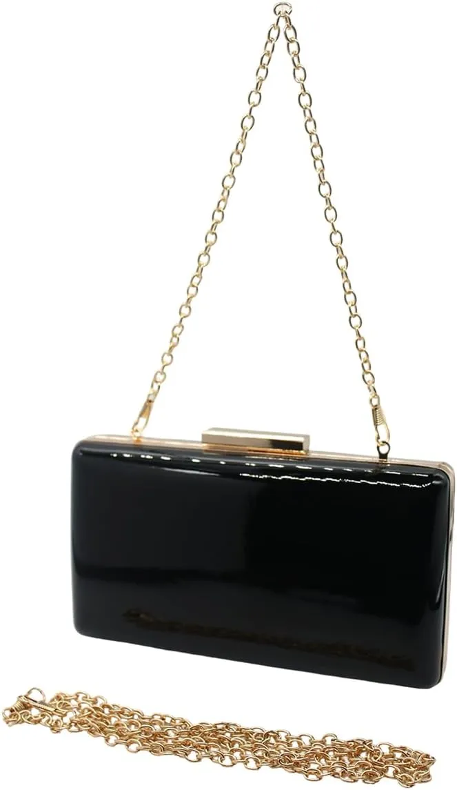 RomanticDesign Women Patent Leather Evening Clutch Formal Party Envelope Purse Cocktail Prom Banquet Handbag