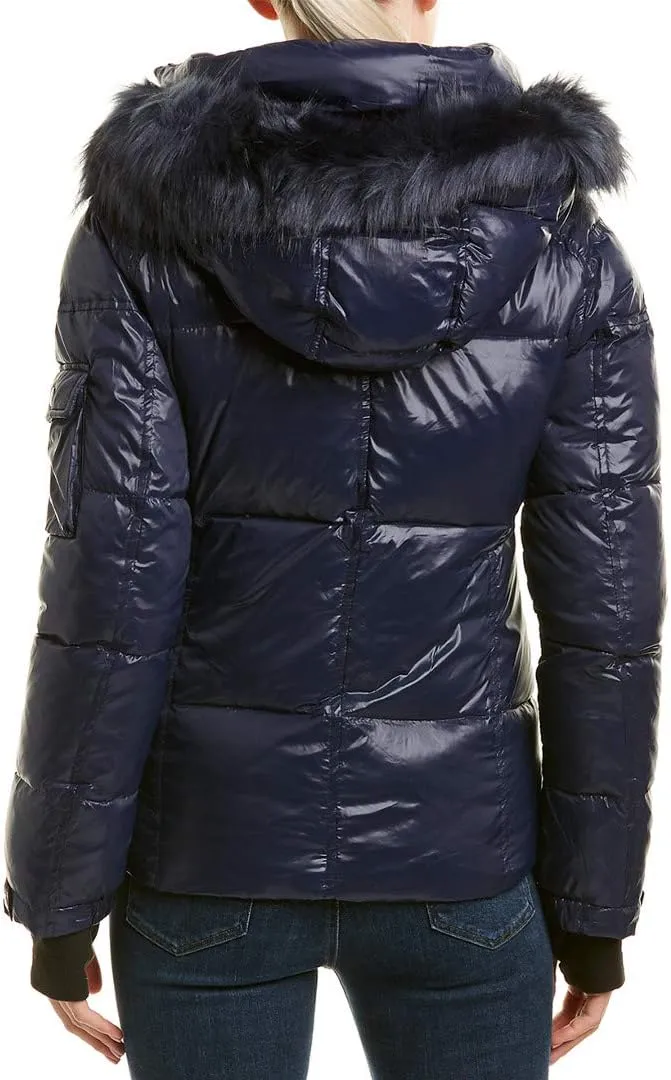 S13 Women's Kylie Down Puffer Jacket with Faux Fur Trimmed Hood