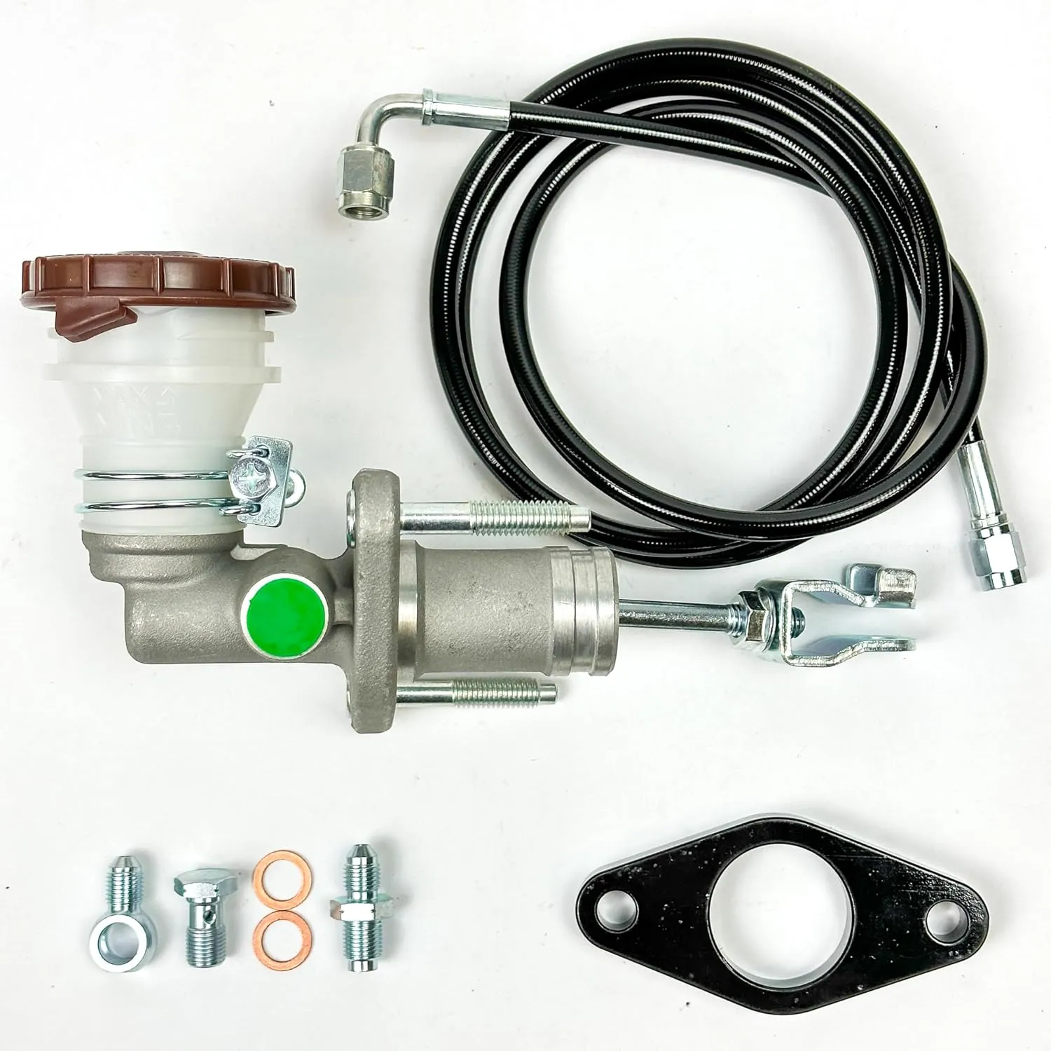 S2000 (S2K) Clutch Master Cylinder (CMC) Kit Compatible With Acura Integra DC K Swap Stainless Steel Clutch Line 1994-2001 (Black)