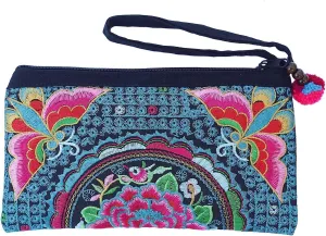Sabai Jai - Smartphone Wristlet Bag - Handmade Embroidered Boho Clutch Wallets Purses