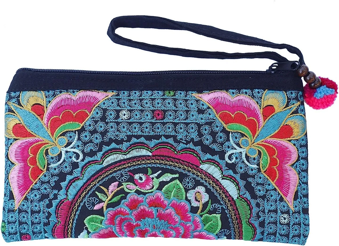 Sabai Jai - Smartphone Wristlet Bag - Handmade Embroidered Boho Clutch Wallets Purses