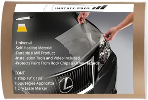 Self Healing Universal Clear Paint Protection Bra Hood and Fender Kit (18" x 108")