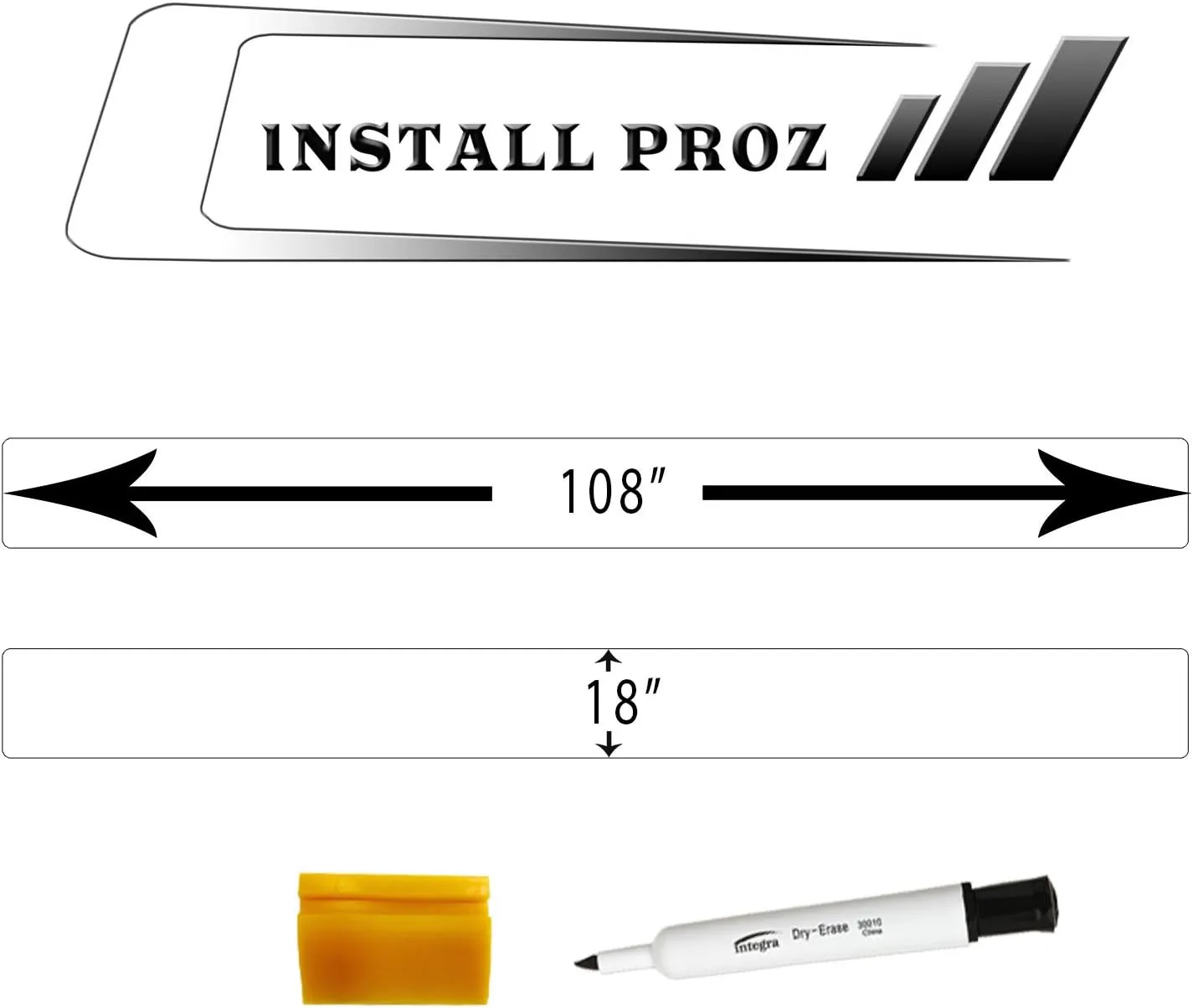 Self Healing Universal Clear Paint Protection Bra Hood and Fender Kit (18" x 108")