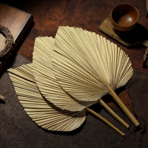 Sggvecsy Dried Palm Leaves 4 Pieces 18.1’’ Natural Dried Palm Spears Large Dried Palm Fans Dried Flower Bouquet for Boho Wedding Home Party Kitchen Vase Farmhouse Table Arrangements Anniversary Decor
