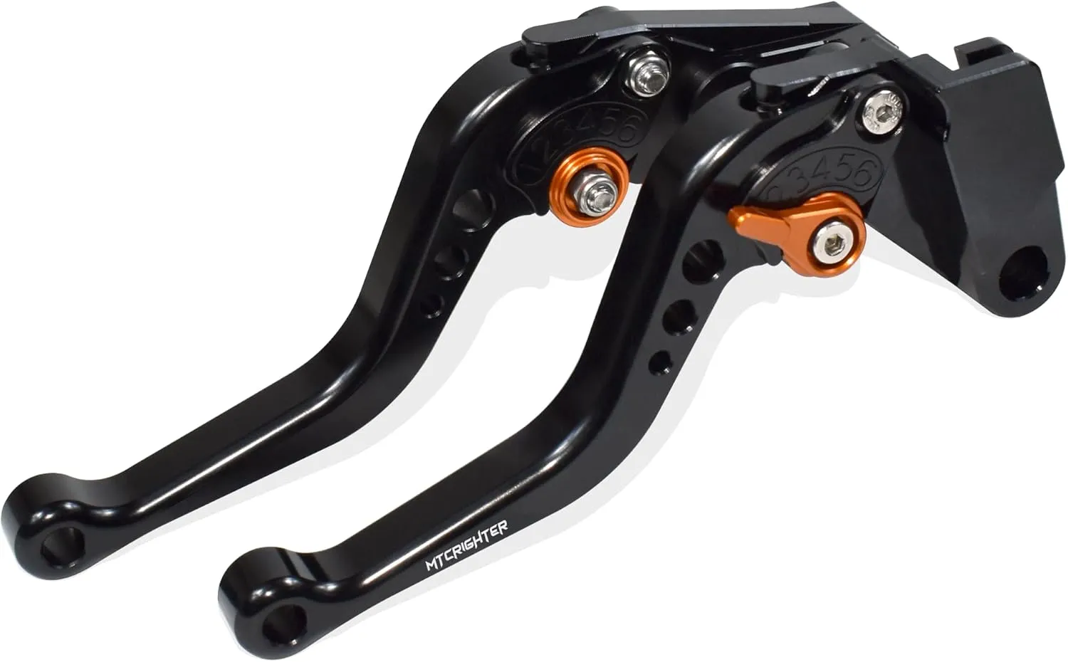 Short Brake Clutch Lever Set Compatible with CFMOTO Ibex 450 Ibex 800/ E/T/S, CNC Aluminum Alloy Made (Orange)