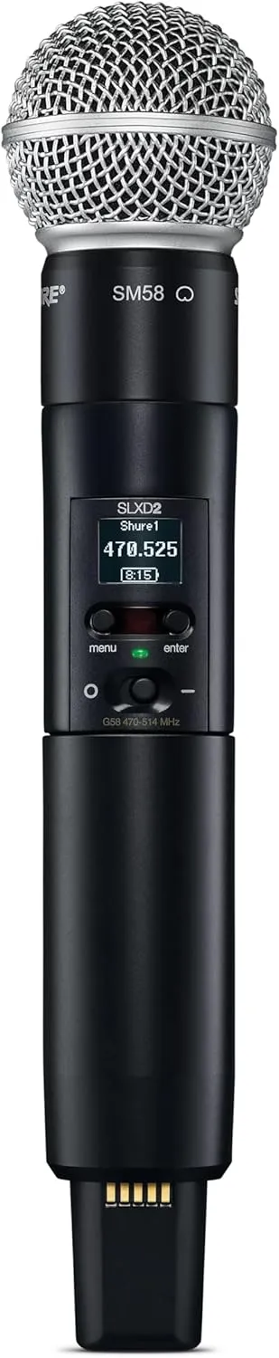 Shure SLXD124/85M Digital Wireless Microphone System - Includes SXLD4 Single Channel Rack Mount Receiver, SXLD2 Handheld Transmitter with SM58 Mic Capsule, SLXD1 Bodypack with WL185M Lav | J52 Band