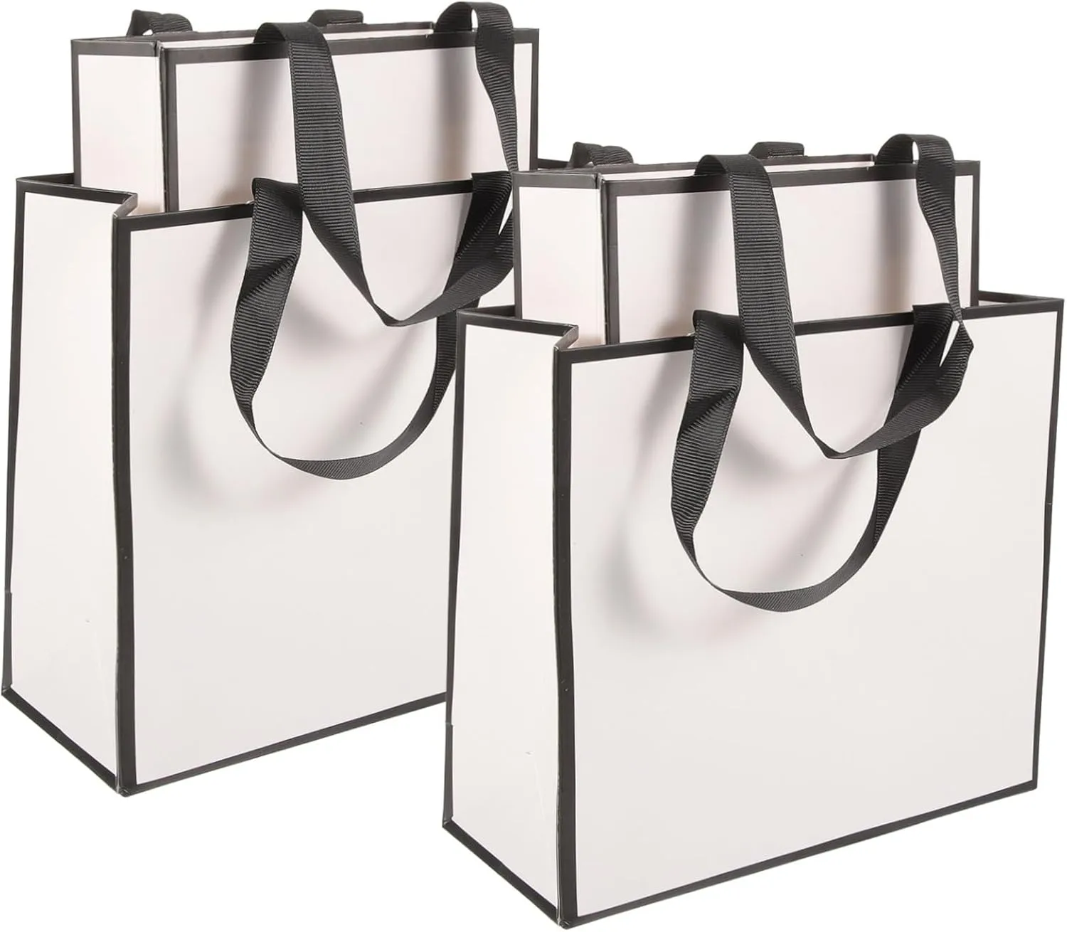 SKISUNO 4pcs Paper Bag Jewelry Packaging Sacks Strong Rope Handles Portable for Parties