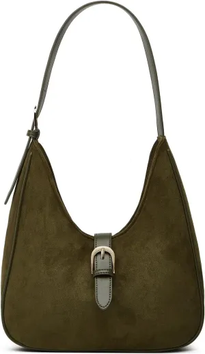 Slouchy Hobo Bags Women Retro Suede Underarm Shoulder Bag Crossbody Purse Crescent Satchels Top-Handle Tote Handbag 2024