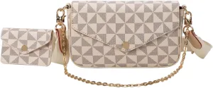 Small Crossbody Purse for Women, Envelope Clutch Designer Bag with Card Holder and Chain Adjustable Strap