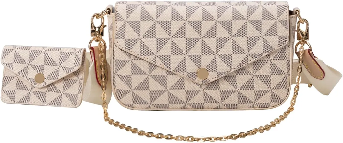 Small Crossbody Purse for Women, Envelope Clutch Designer Bag with Card Holder and Chain Adjustable Strap