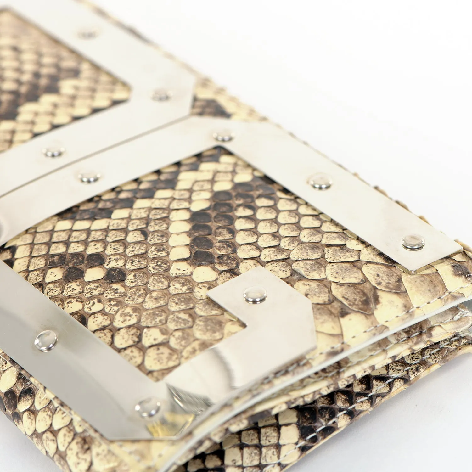 Small Snakeskin DG Logo Clutch