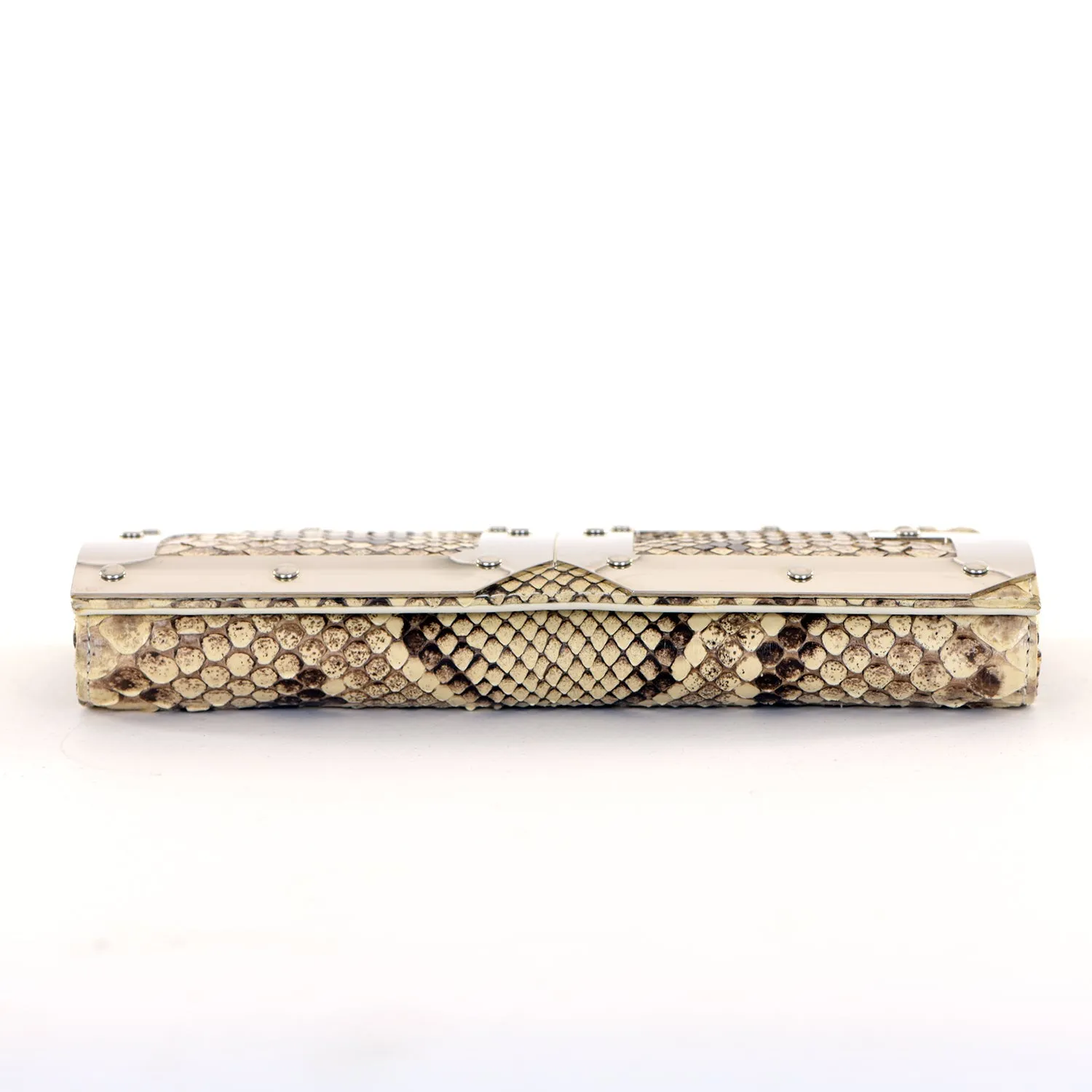 Small Snakeskin DG Logo Clutch