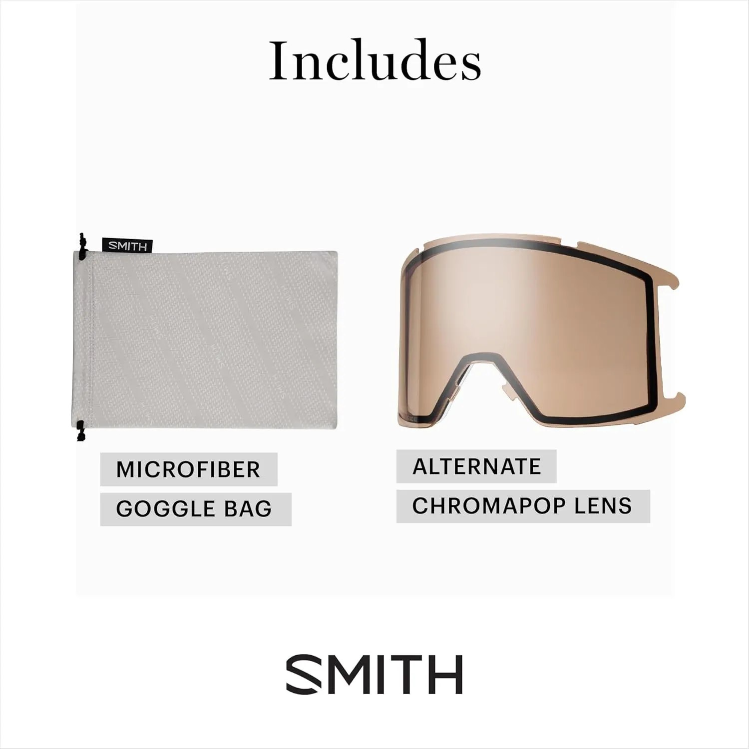 SMITH Squad XL Goggles with ChromaPop Lens – Performance Snowsports Goggles with Replaceable Lens for Skiing & Snowboarding