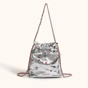 Sobie Gemstone Embellished Shine Hobo Bags