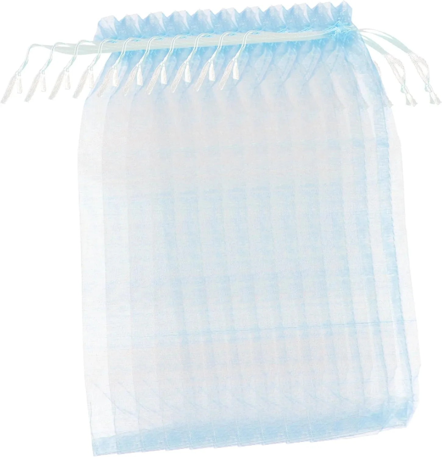 SOESFOUFU Sheer Organza Bag for 20Pcs Drawstring Bags Bulk Small Organza Bags for Wedding Jewelry Storage Ring Earring Bracelet Necklace Bamboo Fan Accessory