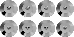 Speaker Base Pad, 8 Pcs Universal Copper Speaker Spikes Pads Speaker Shock Base Pad Isolation Stand Feet Cone Base Mats Floor Disc(gun color)