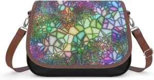 Stained Glass Mosaic Light Women's Shoulder Bag, Handbag, Crossbody Bag