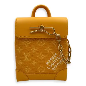 Steamer - Marque LV Deposee Nano Yellow Crossbody Bag in Canvas, Calf, Gold hardware
