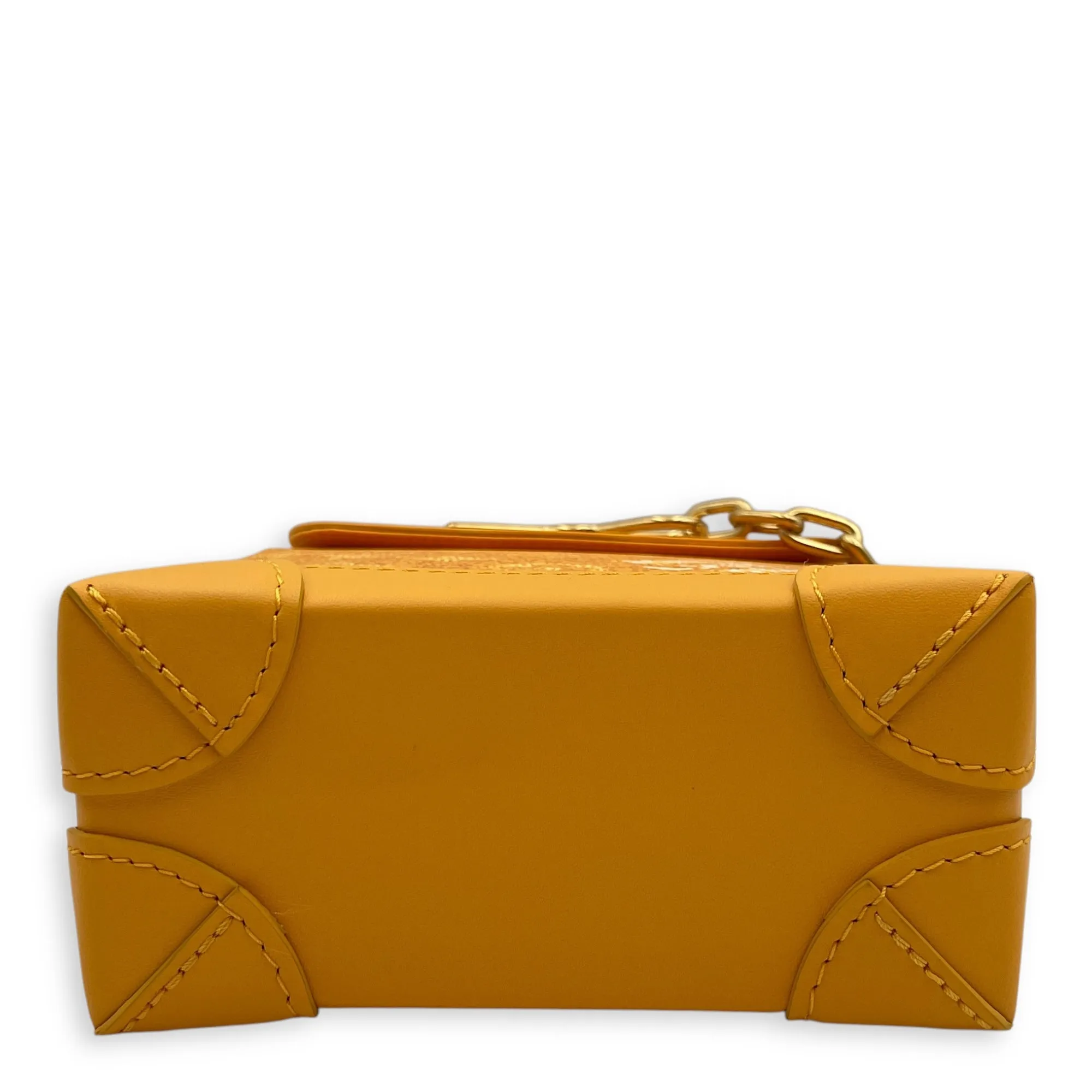 Steamer - Marque LV Deposee Nano Yellow Crossbody Bag in Canvas, Calf, Gold hardware