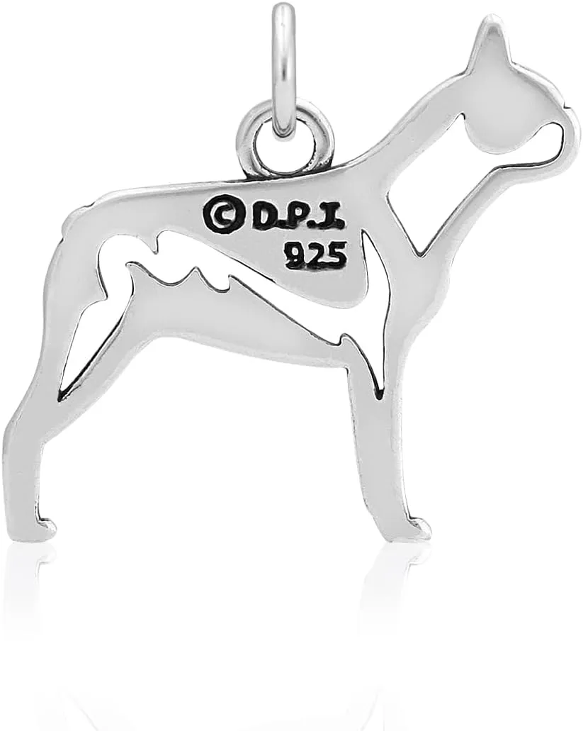 Sterling Silver Boston Terrier Pendant, Body