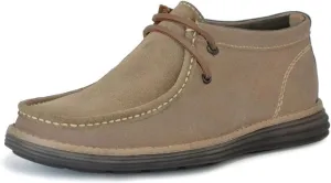 Stetson Men's Wyatt All-Over Suede Casual Lace-Up Chukka Shoes Moc Toe Tan 10.5 D