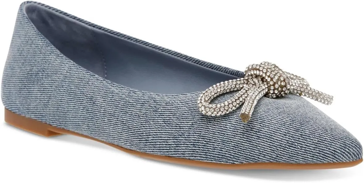 Steve Madden Womens Elina Embellished Ballet Flats