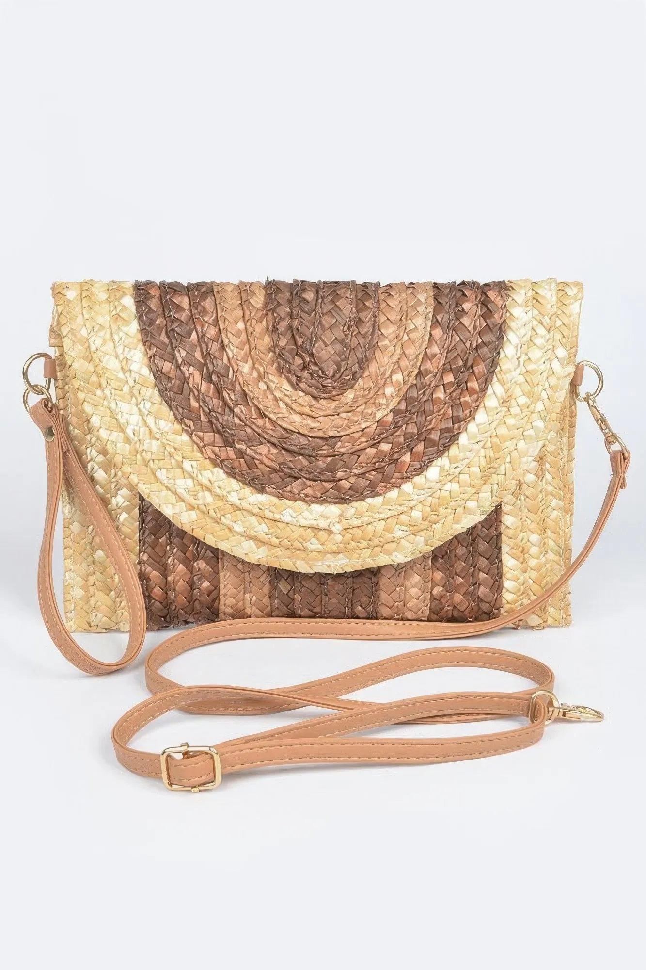 Straw Coloful Envelope Clutch