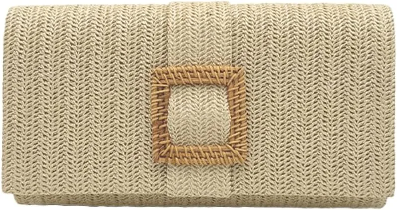 Straw Evening Purses for Women Summer Boho Clutch Bag Woven Straw Envelope Handbag for Party Beach 2025