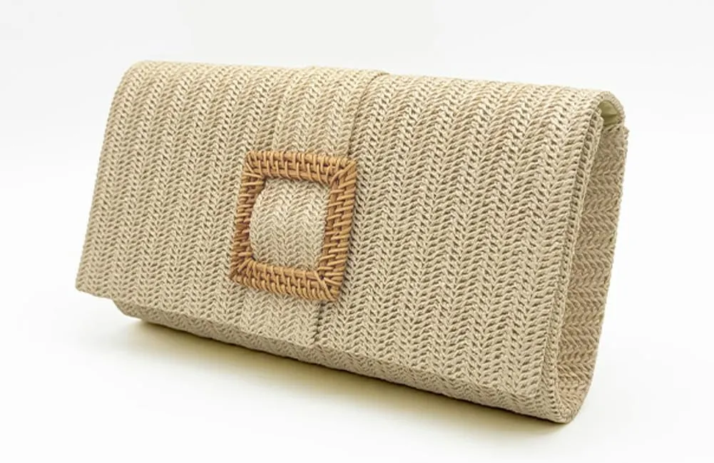 Straw Evening Purses for Women Summer Boho Clutch Bag Woven Straw Envelope Handbag for Party Beach 2025