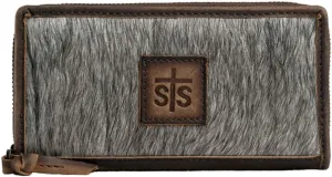STS Ranchwear Women's Cowhide Bifold 2 Compact Durable Leather Casual Wallet