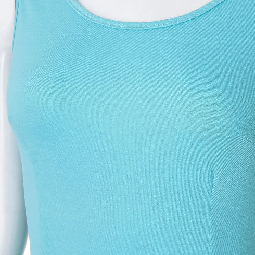 Stylish Scoop Neck Sleeveless Bowknot
