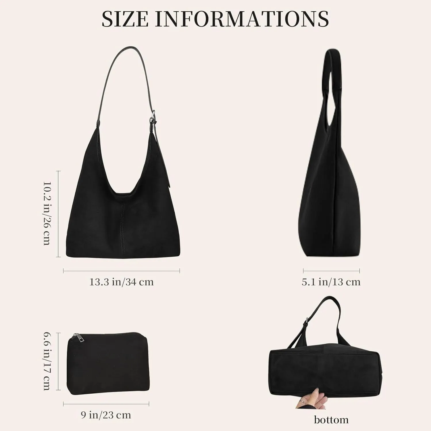 Suede Bags for Women Brown Suede Purses Suede Tote Handbag Slouchy Shoulder Bag Retro Crossbody Hobo Bag 2025
