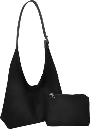 Suede Bags for Women Brown Suede Purses Suede Tote Handbag Slouchy Shoulder Bag Retro Crossbody Hobo Bag 2025
