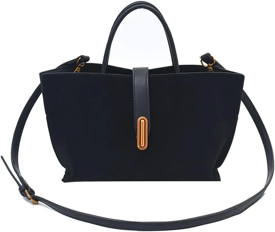 Suede Bags for Women Fall Purse 2024 Shoulder Handbag Satchel Bag Brown Top-handle Bag