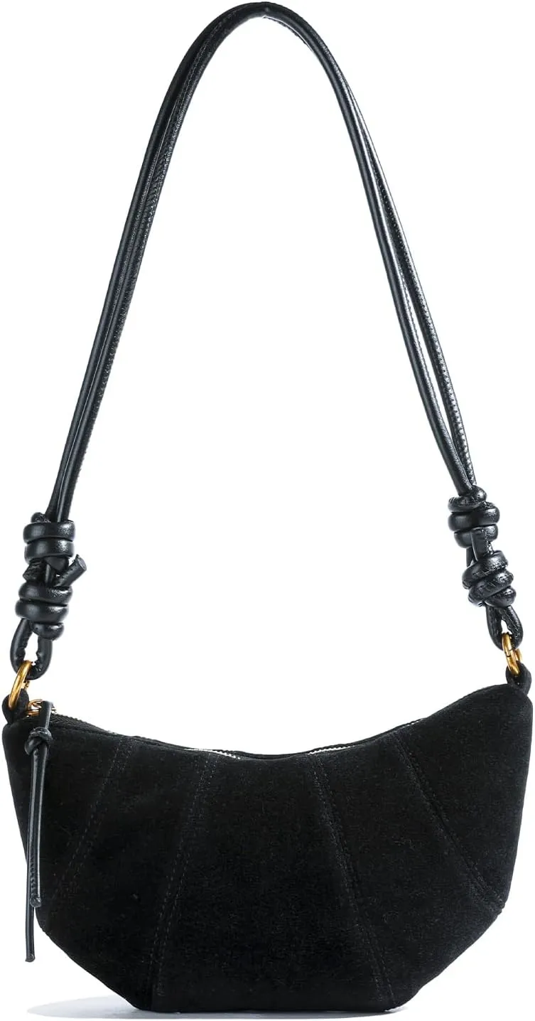 Suede Bags for Women Suede Purses Crescent Bag Crossbody Shoulder Bag Trendy Tote Handbags