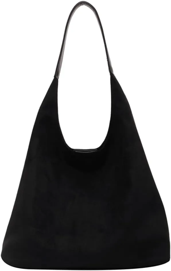 Suede Tote Bag for Women Work, Suede Hobo Bags, Vintage Top Handle Bag, Leather Tote Bag, Suede Slouchy Bag