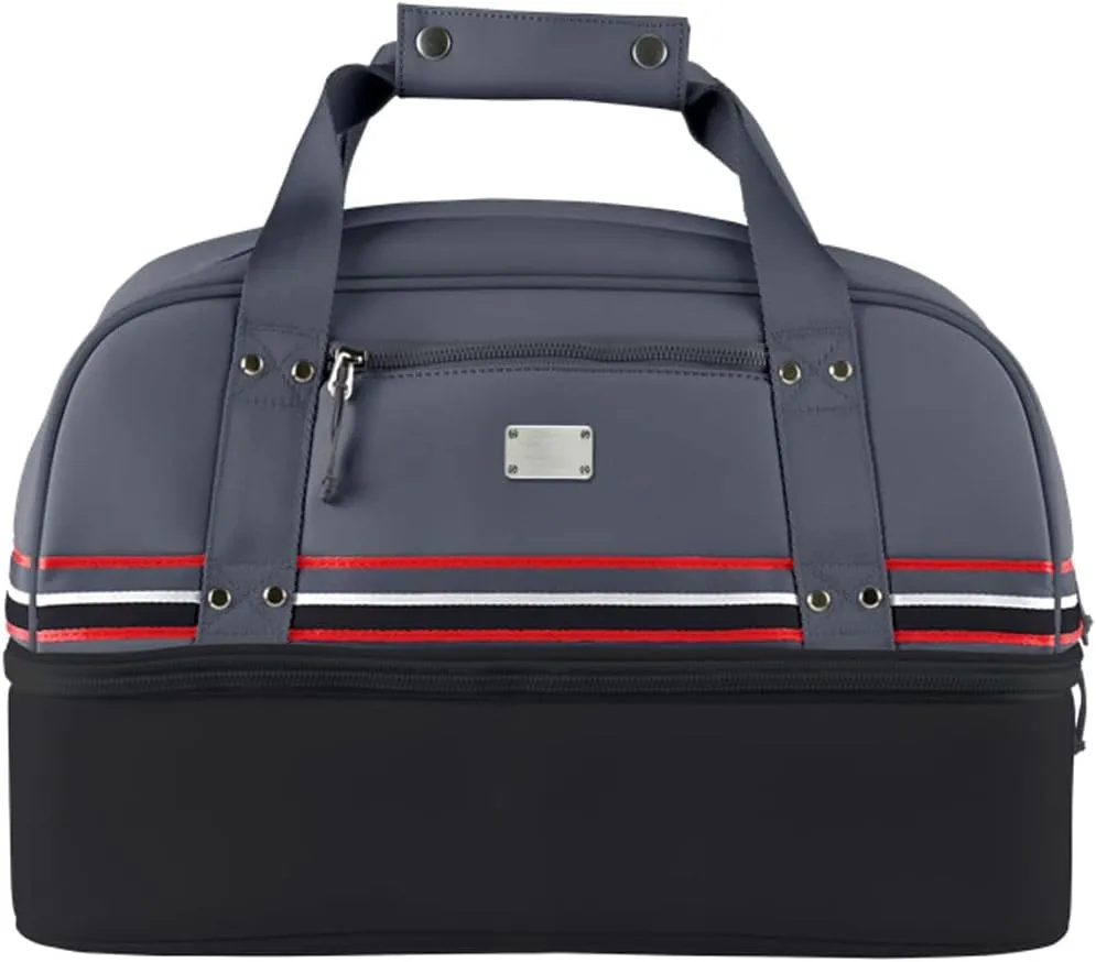 Sun Mountain Mid-Stripe Boston Bag - Black-Gunmetal-Red