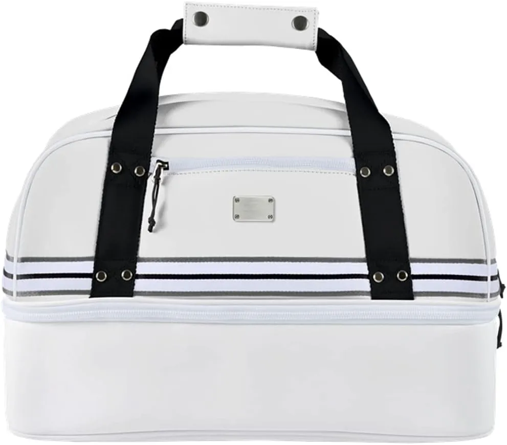 Sun Mountain Mid-Stripe Boston Bag - White