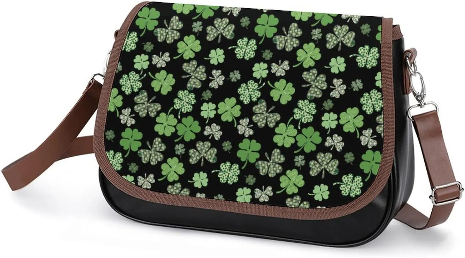 Sunflower Pattern Leather Shoulder Bag with Detachable Shoulder Strap Versatile for Daily Use