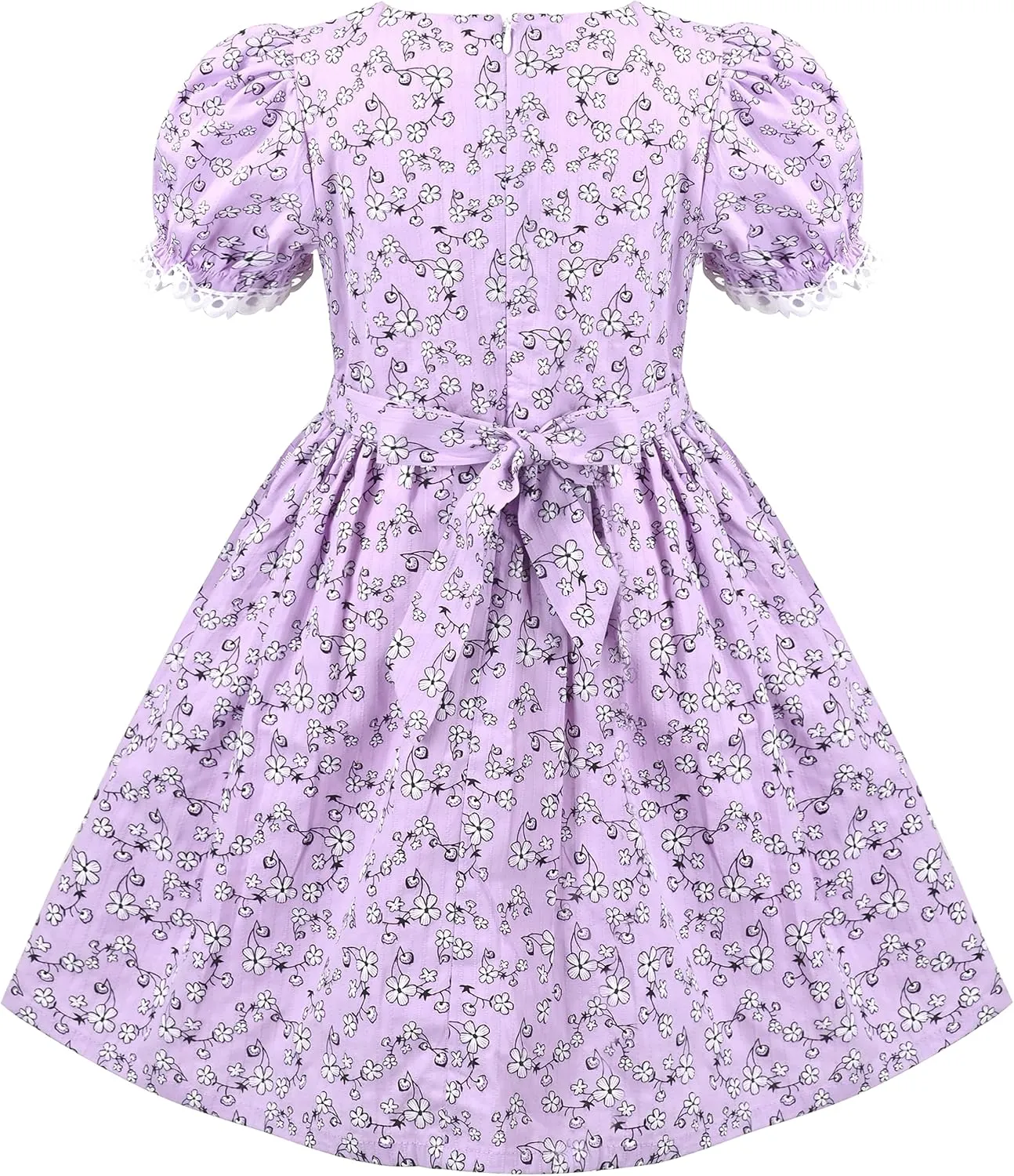 Sunny Fashion Girls Dress Beige Short Sleeve Collar Button Front School Uniform