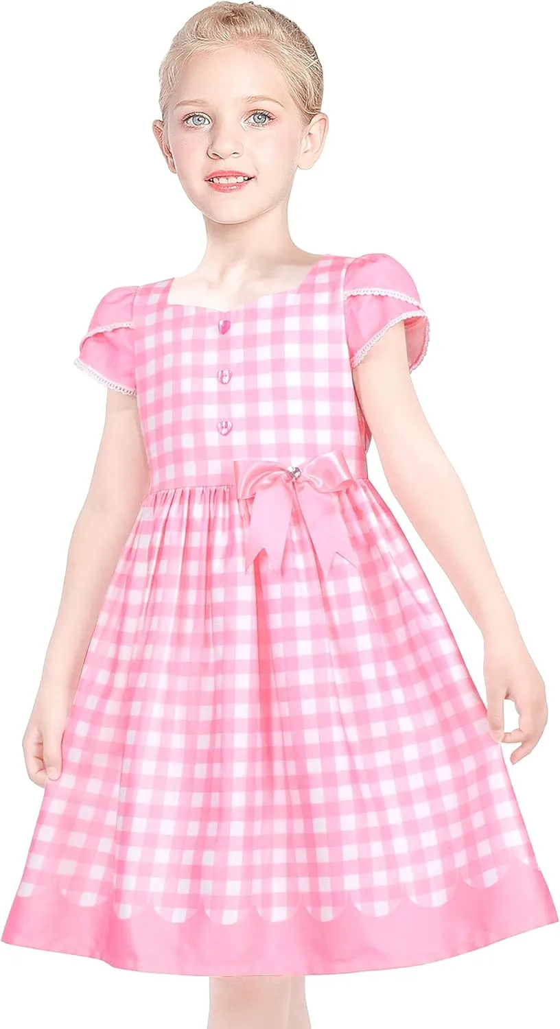 Sunny Fashion Girls Dress Purple Flower Summer Casual Dress Lace Size 6-14