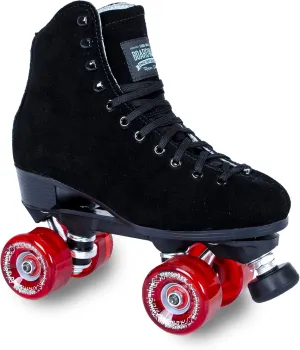 Sure Grip Boardwalk Unisex Outdoor Roller Skate - Suede Material, ABEC 3 Bearings, Soft 78A Motion 62mm Red Wheels - Polyurethane Wheel Material (Red Motion)