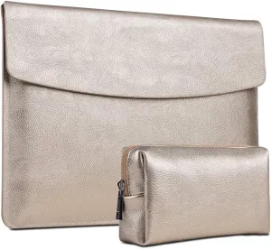Surface Pro 11th/10/9/8/7/6/5/4/Pro X Sleeve case, for Microsoft 12.3-13 Inch Tablet Waterproof Ultrathin Carrying Cover with Small Bag (Pale Gold)