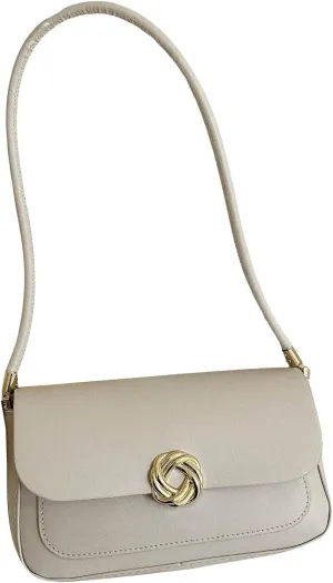 SweatyRocks Women's Retro Leather Flap Buckle Square Shoulder Bag Top Handle Small Clutch Purses