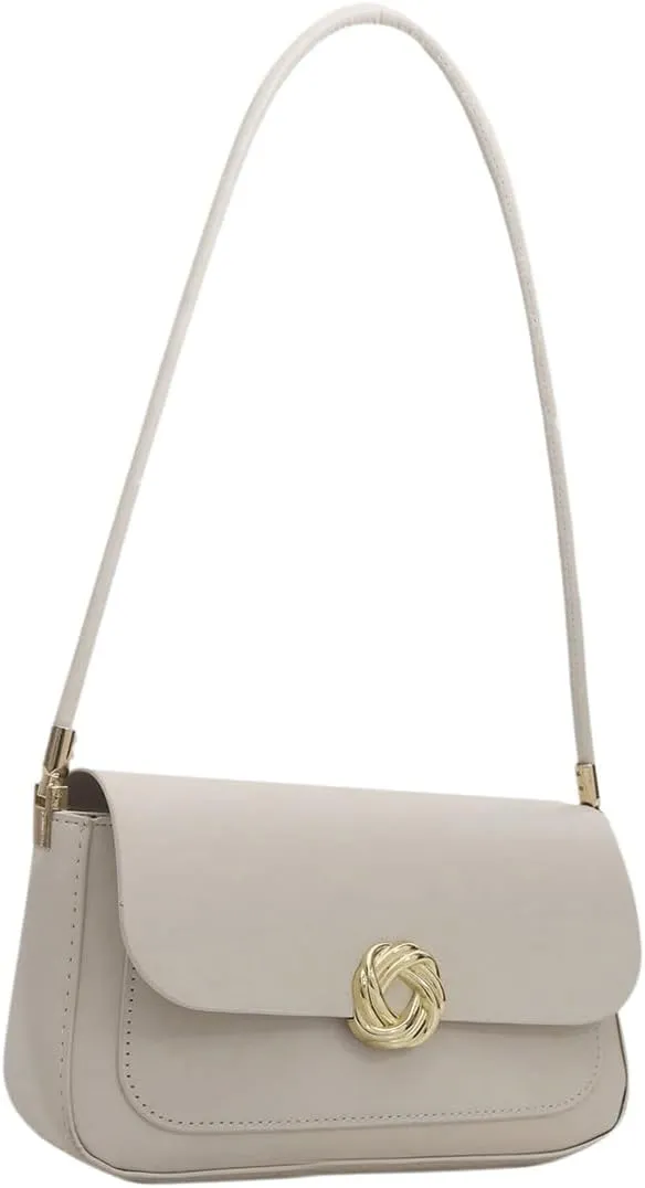 SweatyRocks Women's Retro Leather Flap Buckle Square Shoulder Bag Top Handle Small Clutch Purses