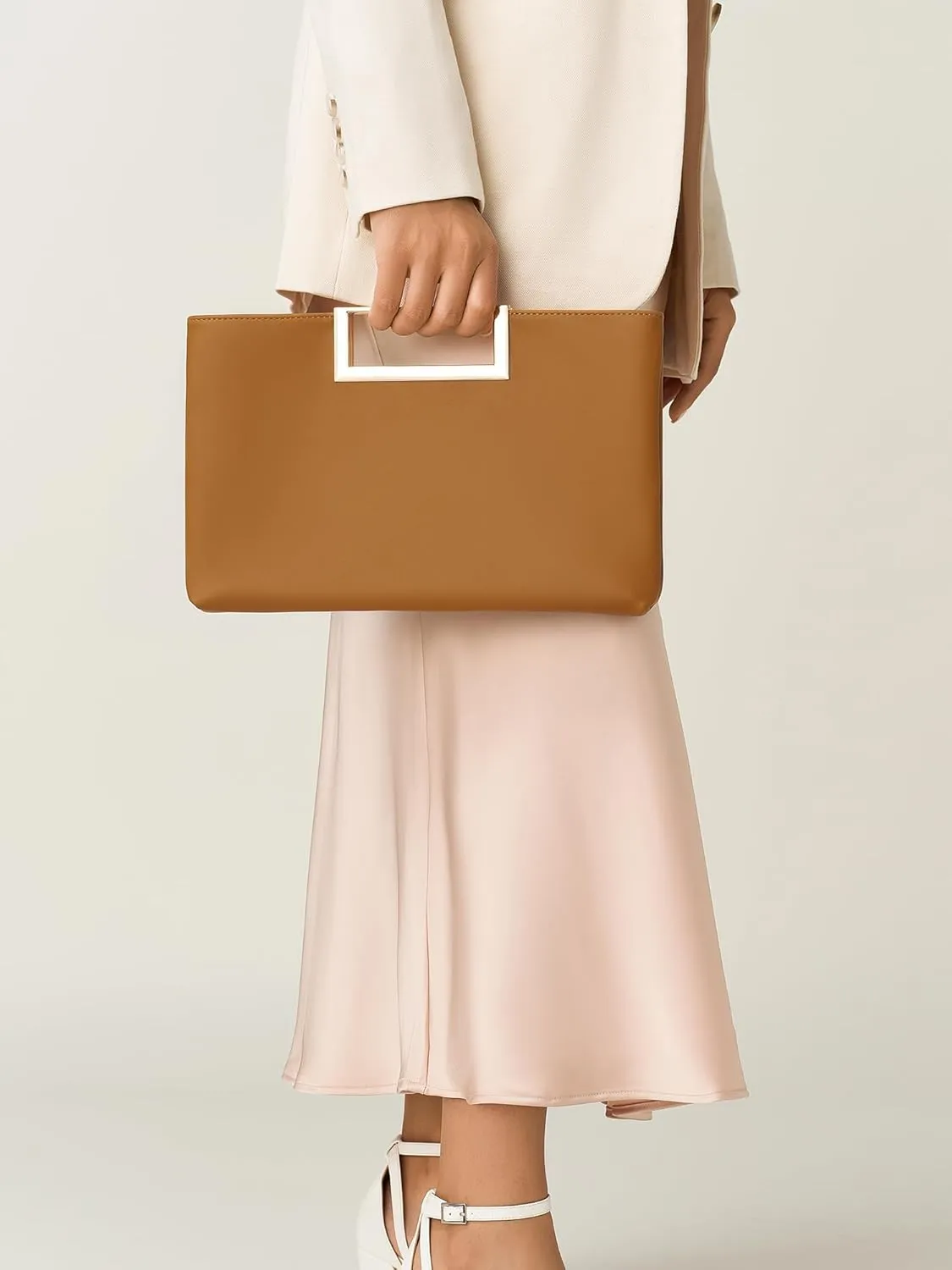 SWEETV Clutch Purses for Women Evening Formal, Fashion PU Leather Purse for Prom, Cocktail, and Wedding,Nina