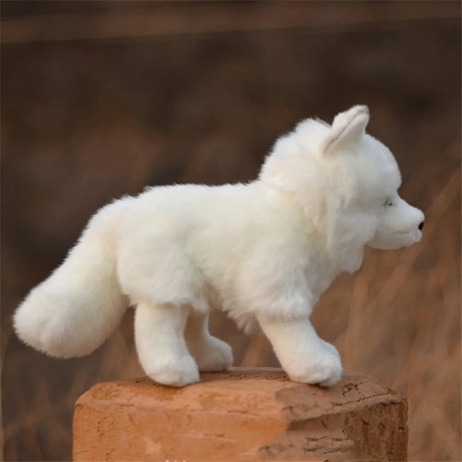 TAMMYFLYFLY Arctic Fox Plush Toy 11 inches, 28cm, Soft Snow Queen Fox Stuffed Animal Doll (B-Run)