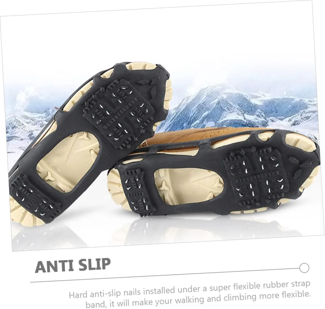Teeth Crampons Practical Shoes Grippers Anti-Slip Shoe Covers Shoe Clip Shoes Covers. Crampon Spikes